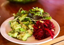 Food - Potato Gnocchio with Beetroot Salad