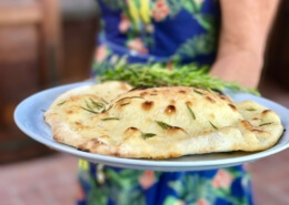 Pizza Night - freshly baked foccacia with rosemary