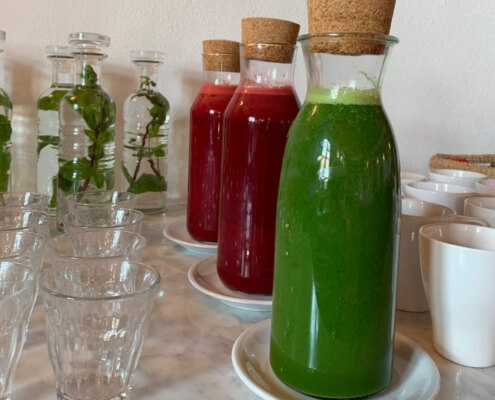Freshly Pressed Fruit and Vegetable Juices Daily